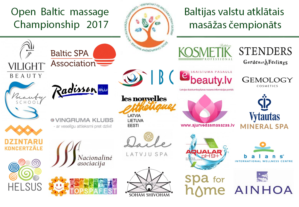 Pateicamies par atbalstu Baltijas valstu atklātā masāžas čempionāta  norisē: